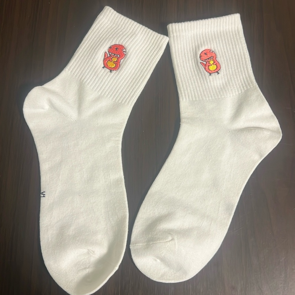 High top dinosaur socks